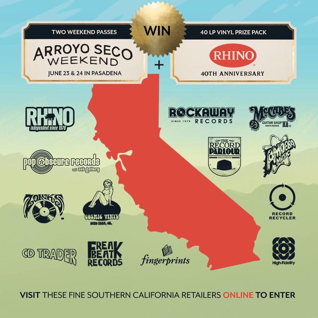 Arroyo Seco & Rhino Vinyl Giveaway Retailers