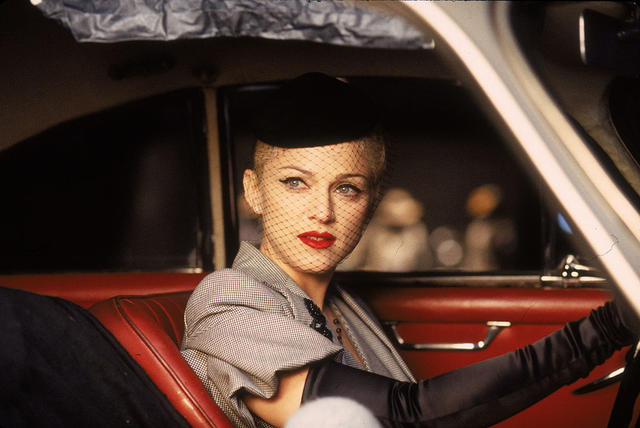 American pop singer Madonna performs during the video shoot for her single 'Take a Bow,' 1994. (Photo by Frank Micelotta/Getty Images)