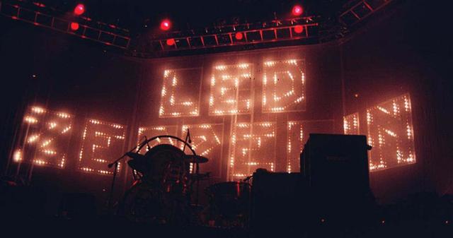The Backdrop from their 1975 Stage Setup during Led Zeppelin in Concert at Chicago Stadium at Chicago Stadium in Chicago, Illinois, United States. (Photo by Laurance Ratner/WireImage)