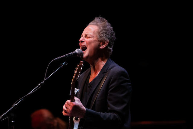 SANTA BARBARA, CALIFORNIA - APRIL 15: Musician Lindsey Buckingham performs onstage at the Lobero Theatre on April 15, 2022 in Santa Barbara, California. (Photo by Scott Dudelson/Getty Images)