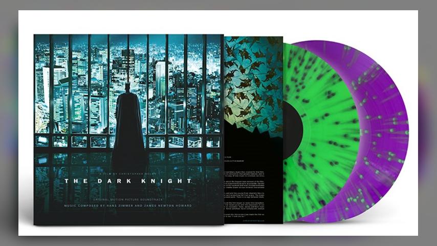 neon green and violet splatter vinyl