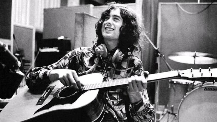 Jimmy Page in the studio 
